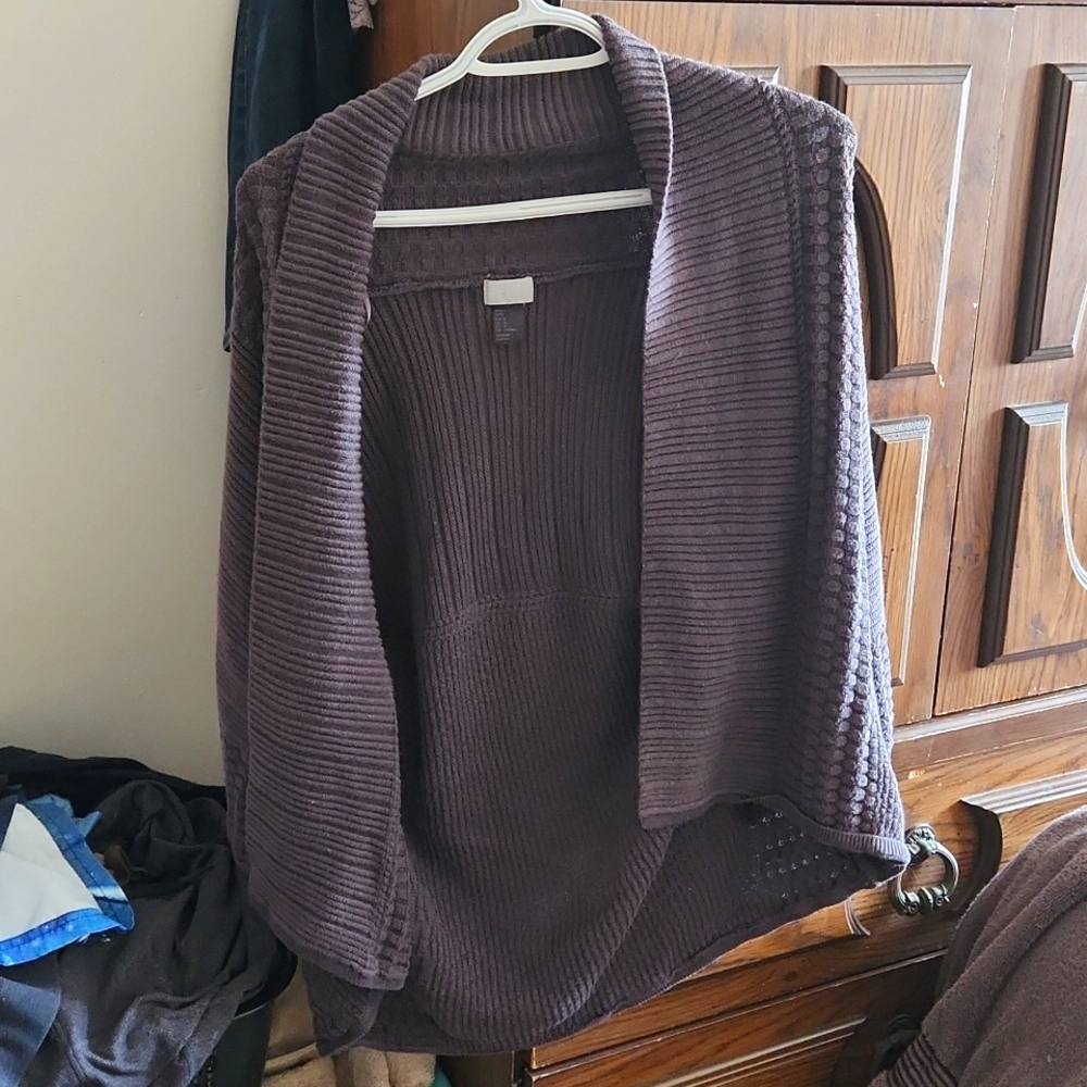 Grey knit cardigan